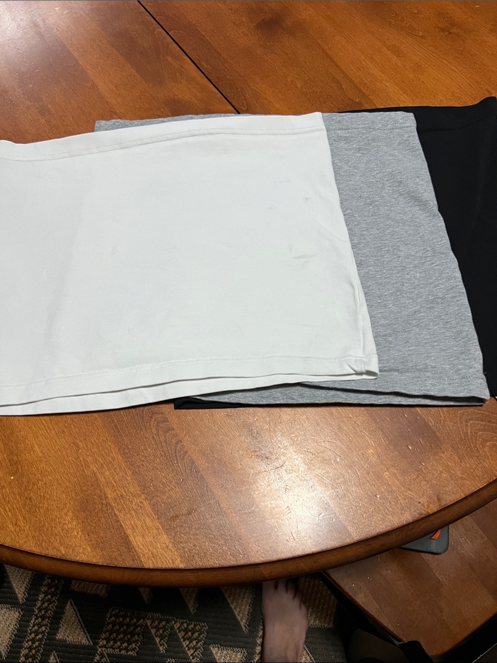 Maternity Belly Bands - White, Gray & Black